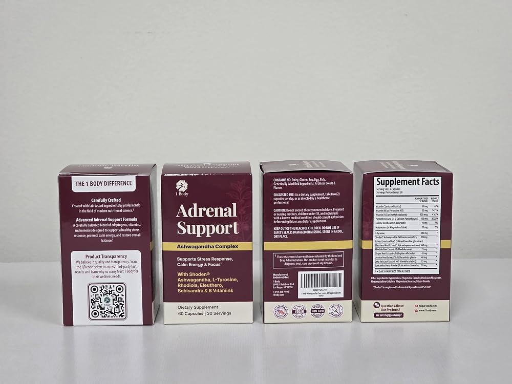 1 Body Adaptogen Complex Supplement with Ashwagandha - Mood