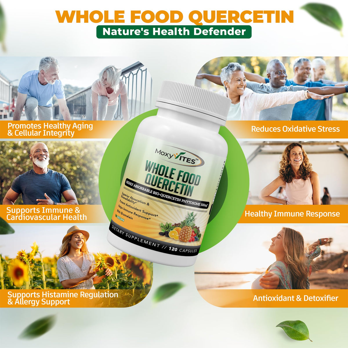 MoxyVites Quercetin with Bromelain 500mg - 120 Capsules - image 3