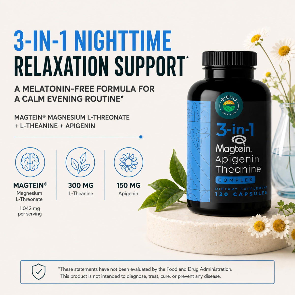 Eleva Nutrition Magnesium L-Threonate Sleep Complex - 120 Capsules - image 2