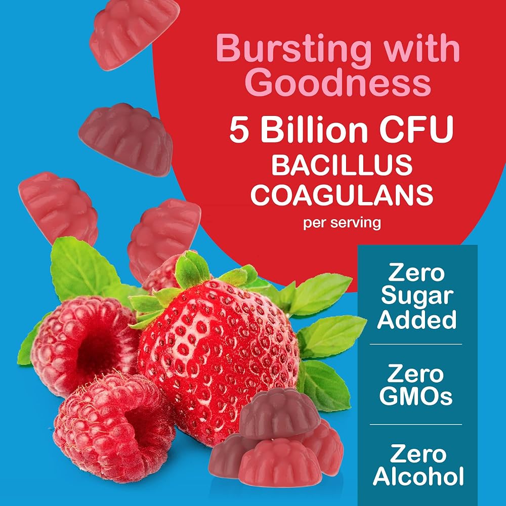 YUM-V'S Sugar Free Probiotic Gummies 5 Billion CFU - 120 Count - image 3