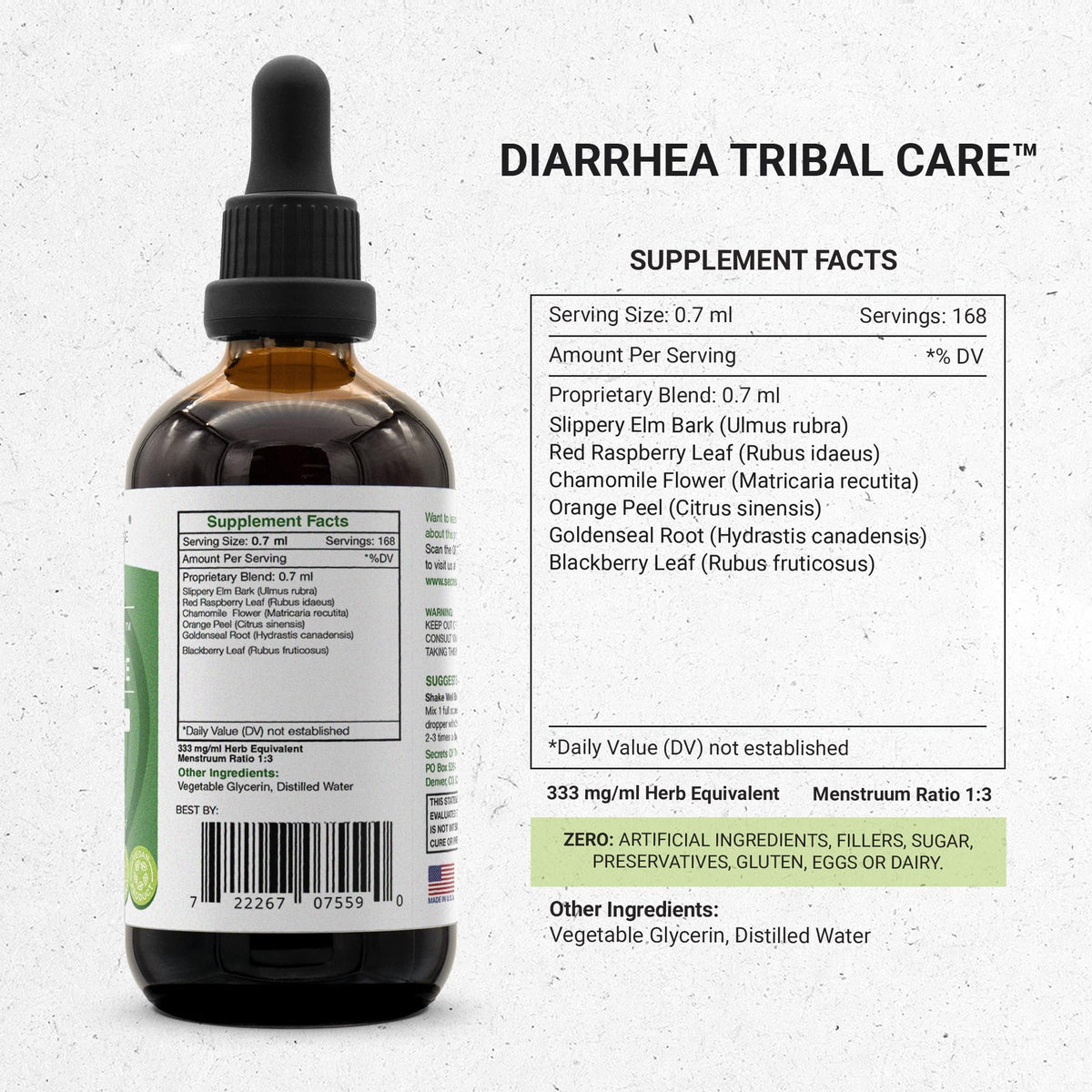 Secrets of the Tribe Diarrhea Tribal Care Herbal Extract