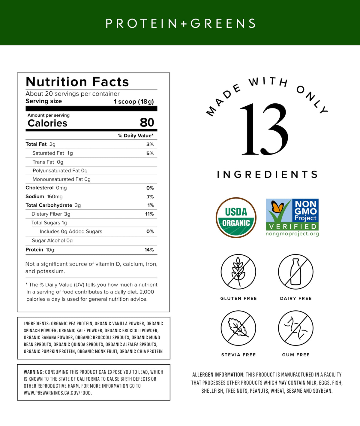 Truvani Protein + Greens Supplement - 20 Servings - image 2