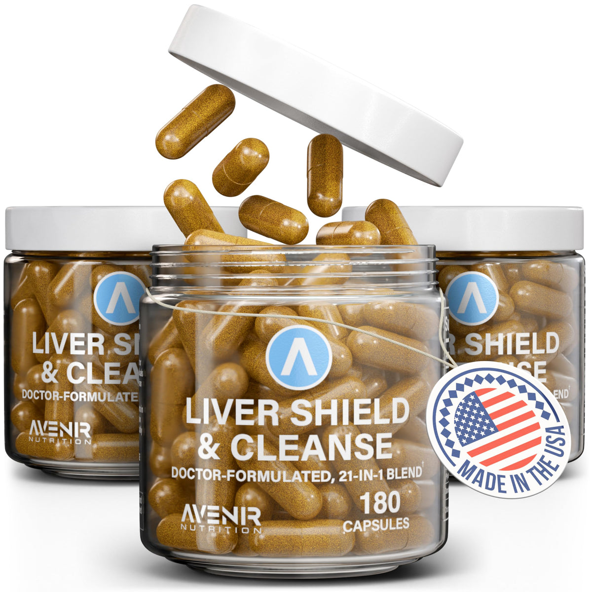 Avenir Nutrition Liver Shield & Cleanse - Powerful Herbal Liver