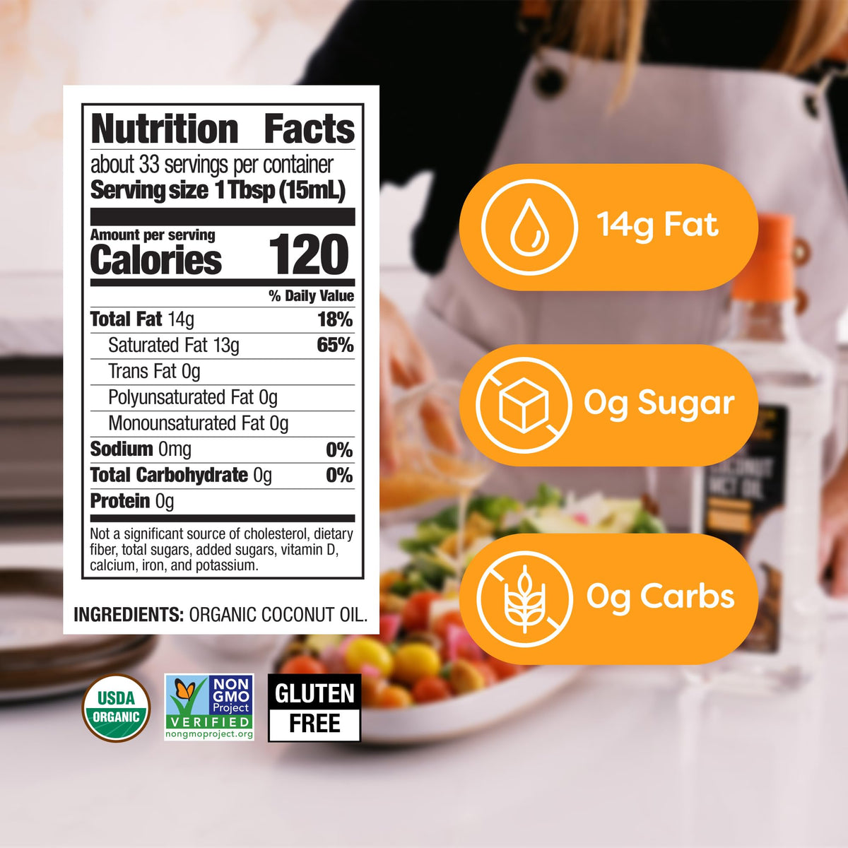 BetterBody Foods Organic Coconut MCT Oil C8 & C10 - 16.9 Fl Oz - image 2