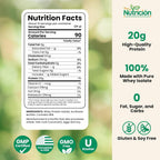 Pasos de Nutricion Whey Protein Isolate Powder Unflavored - 1 lb - image 2