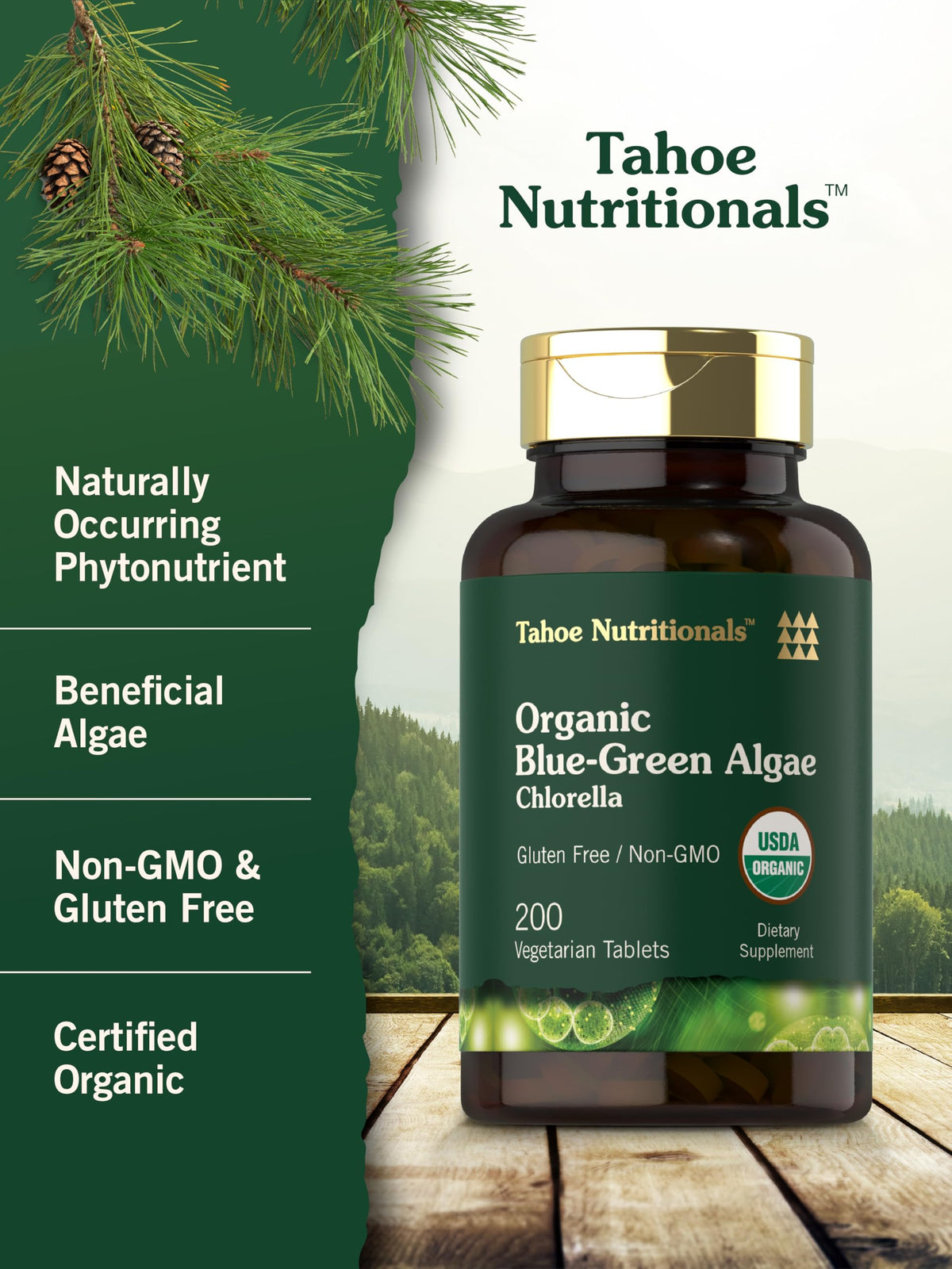 Carlyle Chlorella Organic Blue Green Algae Tablets - 200 Count - image 4