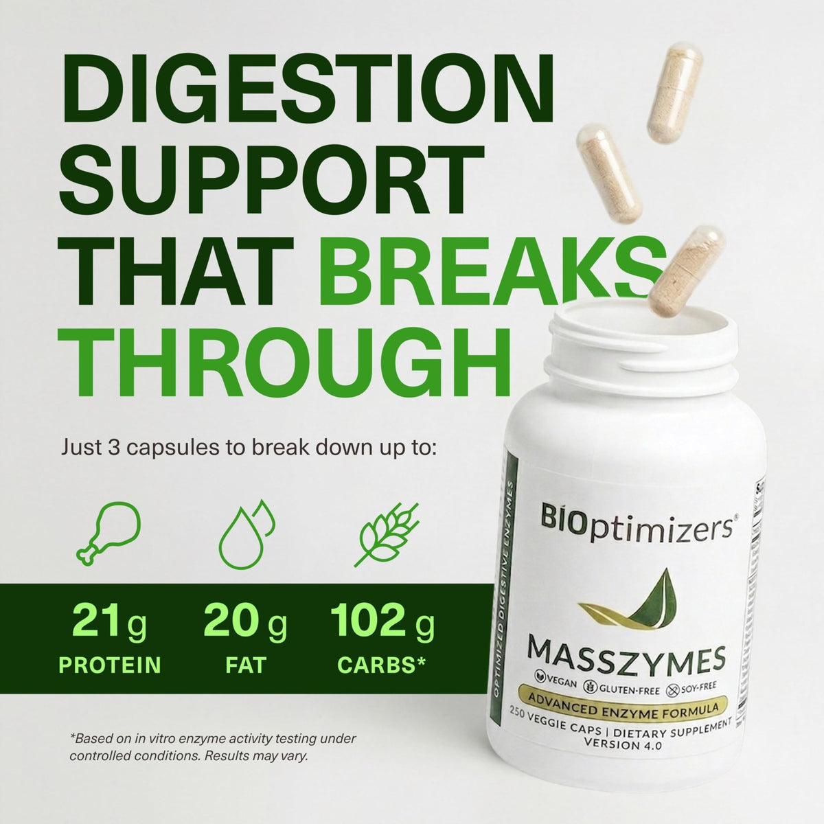 BIOptimizers MassZymes - Complete Digestive Enzymes Supplement