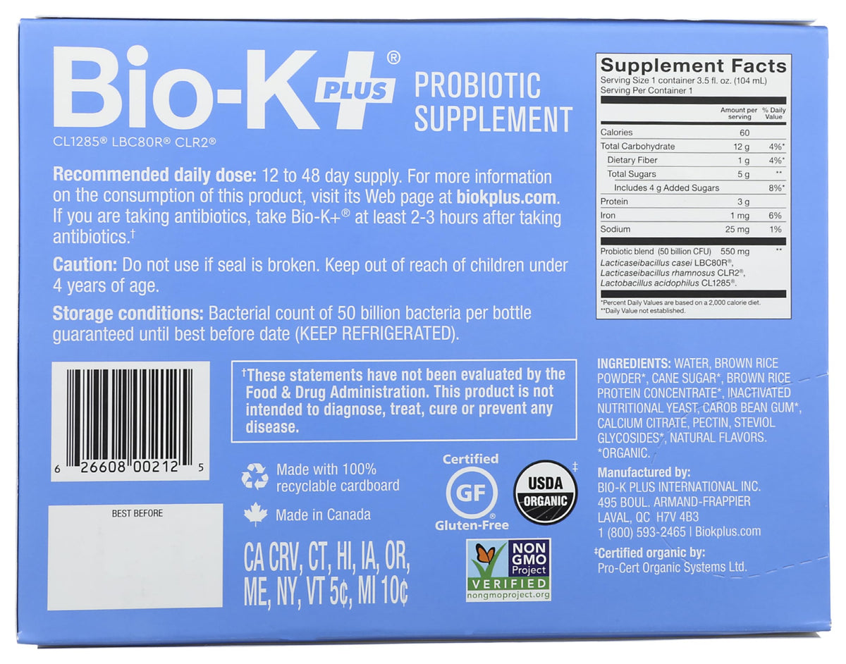 Bio-K Plus Probiotic Fermented Rice Blueberry - 12 Pack - image 2