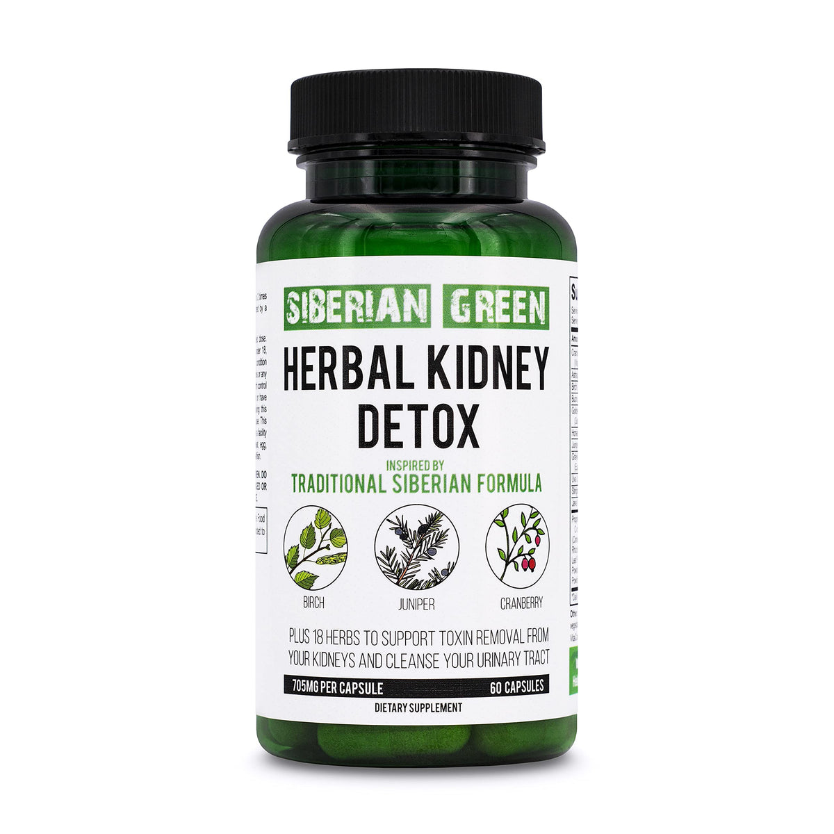 Siberian Green Herbal Kidney Detox 60 Capsules - image 3