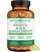 Mother Nature Organics ADK Vitamin D3 5000 IU - 60 Softgels