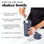 Fit & Fresh Shaker Bottle, Leak Proof Sports Blender Bottle