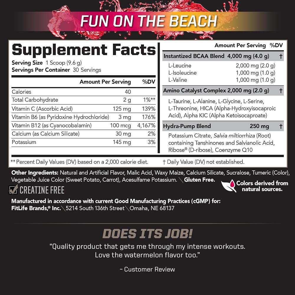 PMD Sports BCAA Stim-Free Fun On The Beach - 30 Servings - image 3