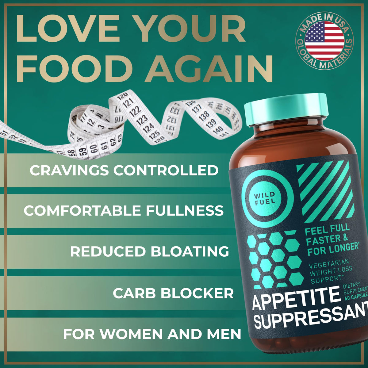 WILD FUEL Appetite Suppressant with Garcinia Cambogia - 60 Vegetarian Capsules - image 2