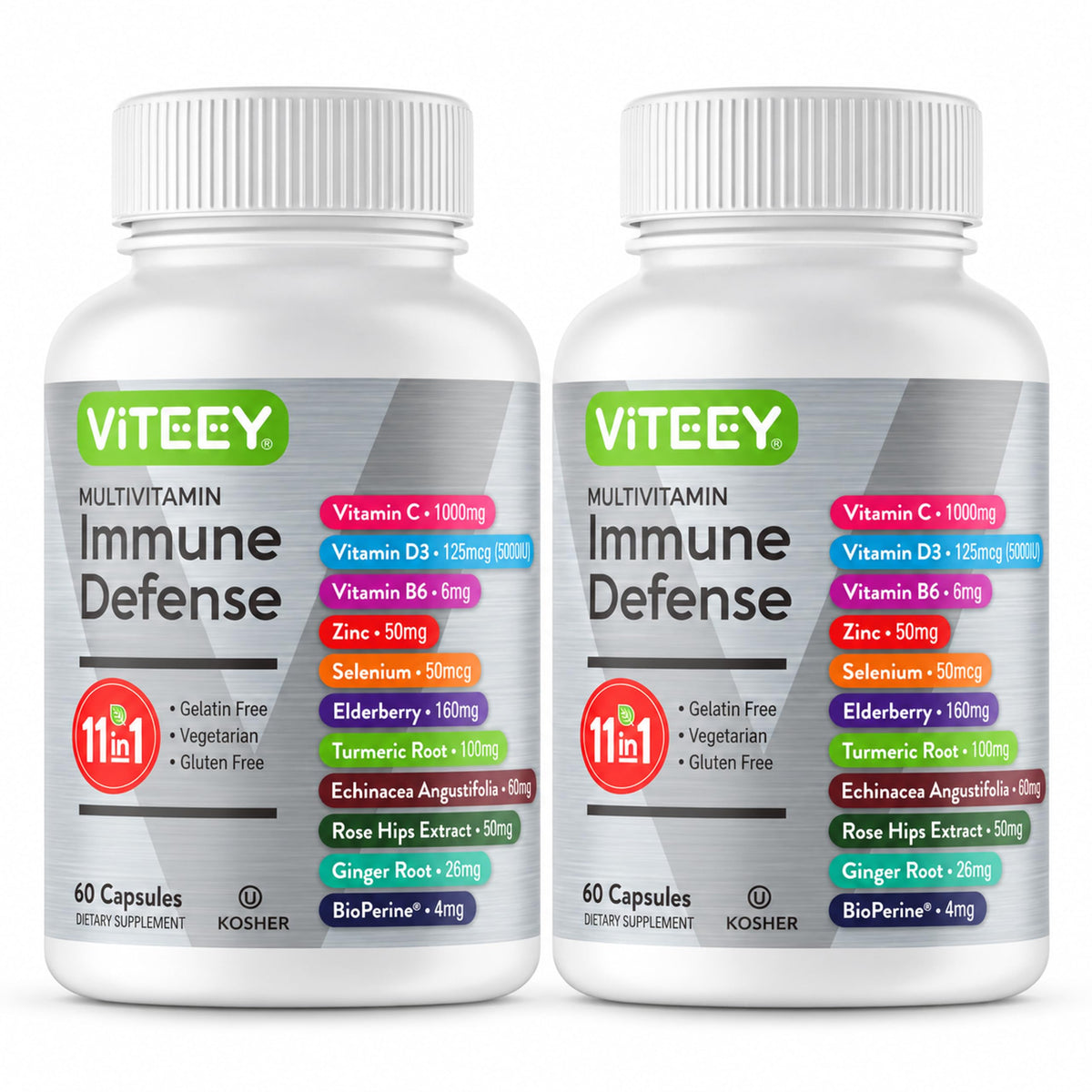 Viteey 11 in 1 Immune Defense Support Supplement Booster with Vitamin