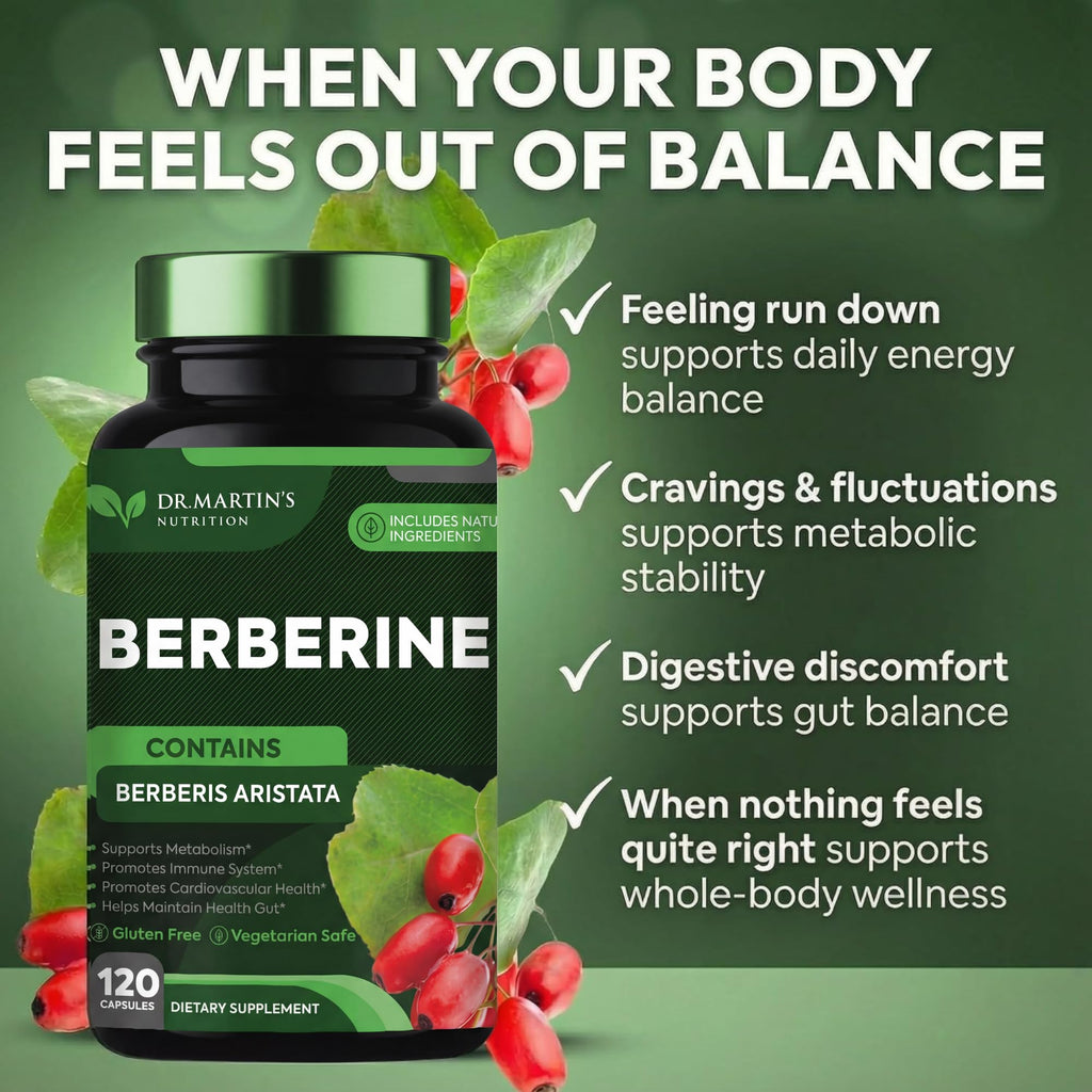 DR. MARTIN'S NUTRITION Berberine 1200mg - 120 Capsules - image 2