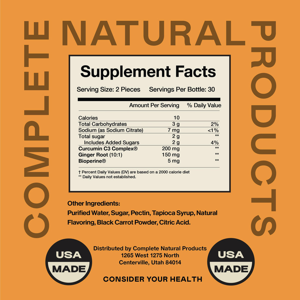 Complete Natural Products Turmeric Ginger Gummies - 60 Count - image 4