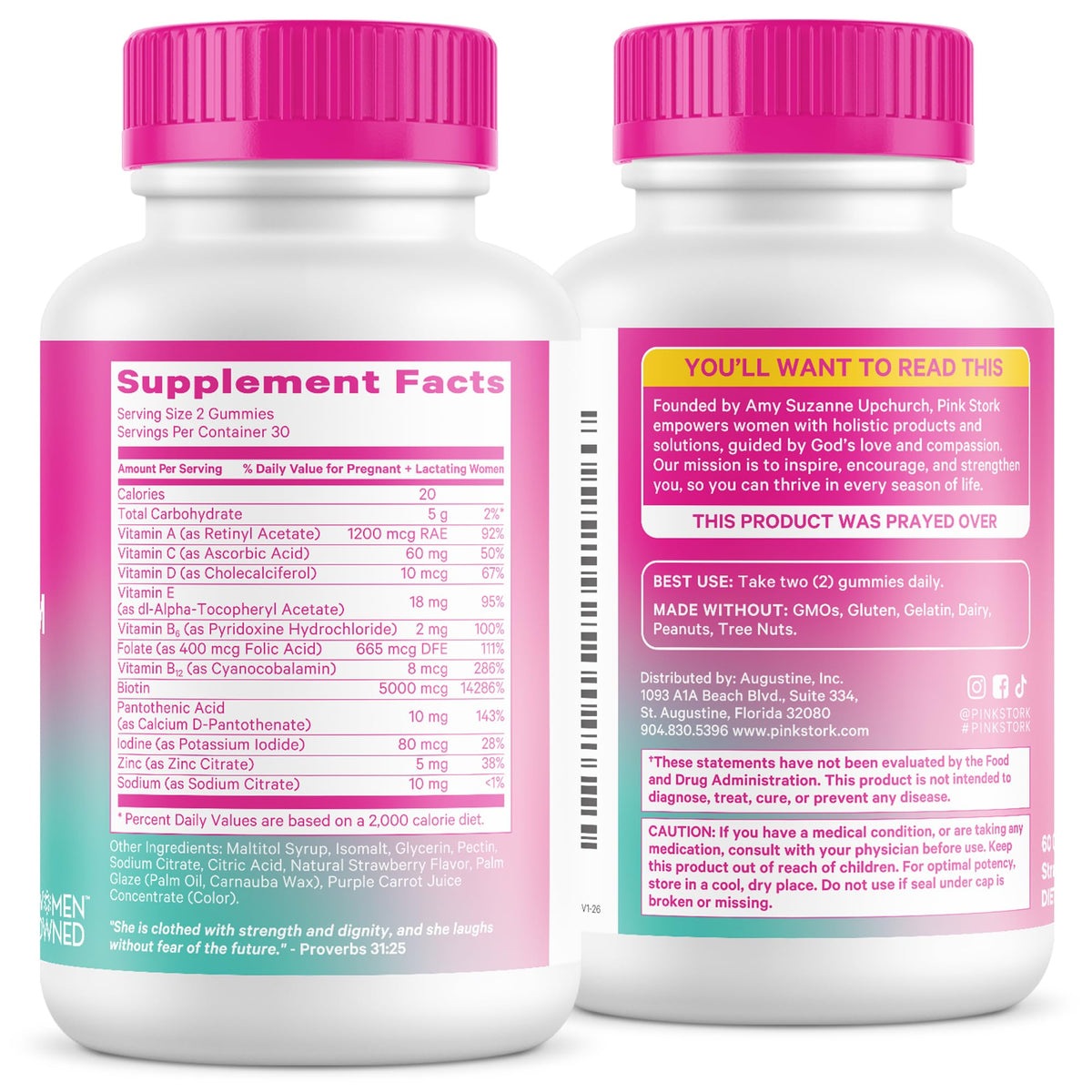Pink Stork Postpartum Hair Loss Gummies - 60 Count - image 9