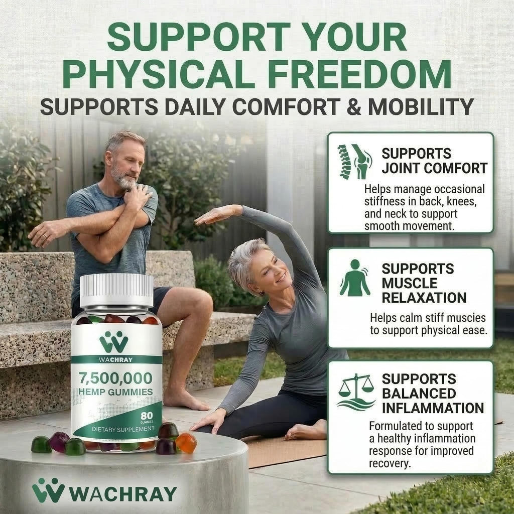 WACHRAY Advanced Hemp Gummies with Omega 3-6-9 - 240 Count - image 3