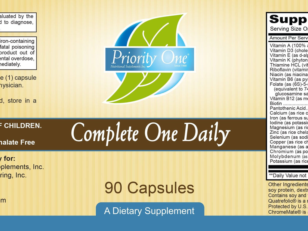 Priority One Vitamins Complete One Daily Multivitamin - 90 Capsules - image 2