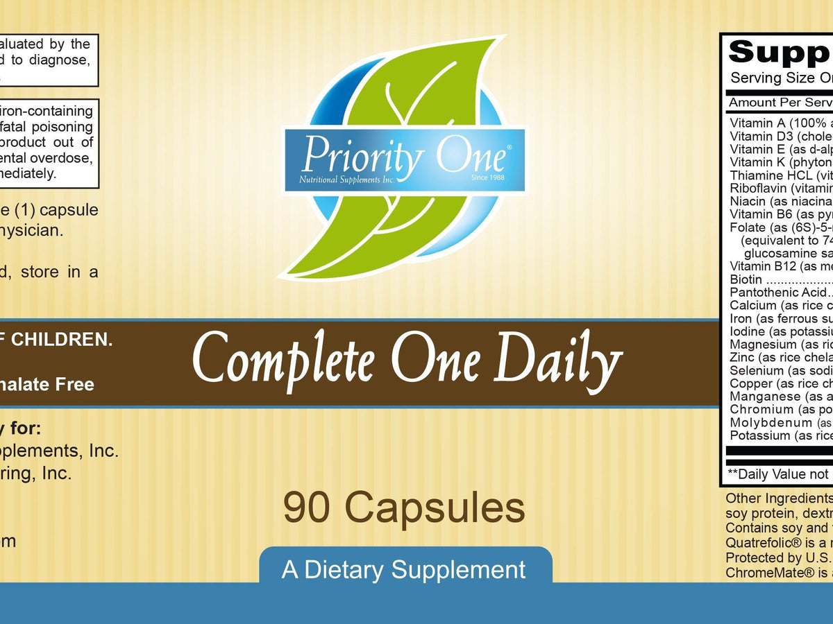 Priority One Vitamins Complete One Daily Multivitamin - 90 Capsules - image 2