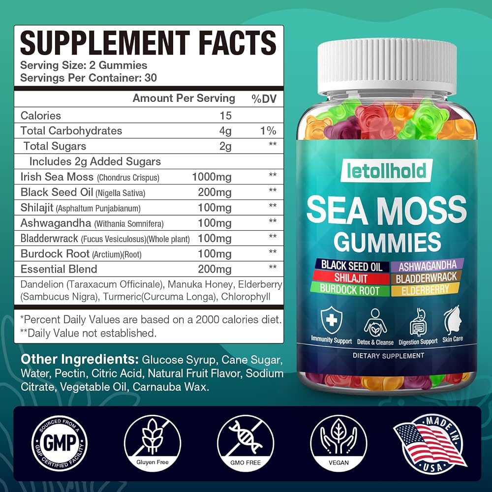 letollhold Sea Moss Gummies - Irish Sea Moss Gummies Advanced