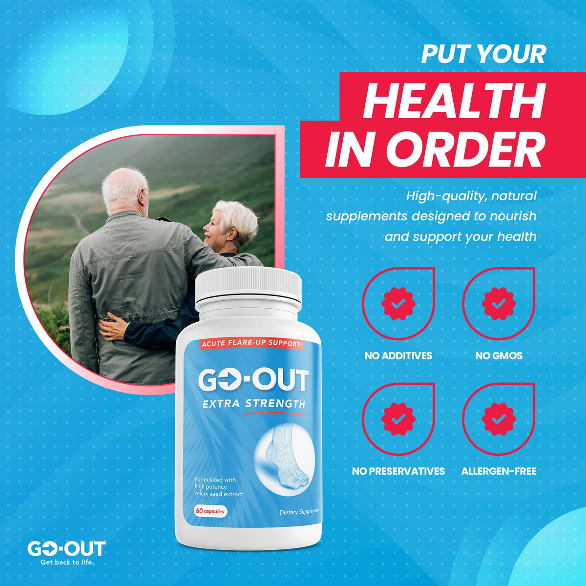 Mt. Angel Vitamins Go Out Extra Strength Uric Acid Balance - 60 Capsules - image 6