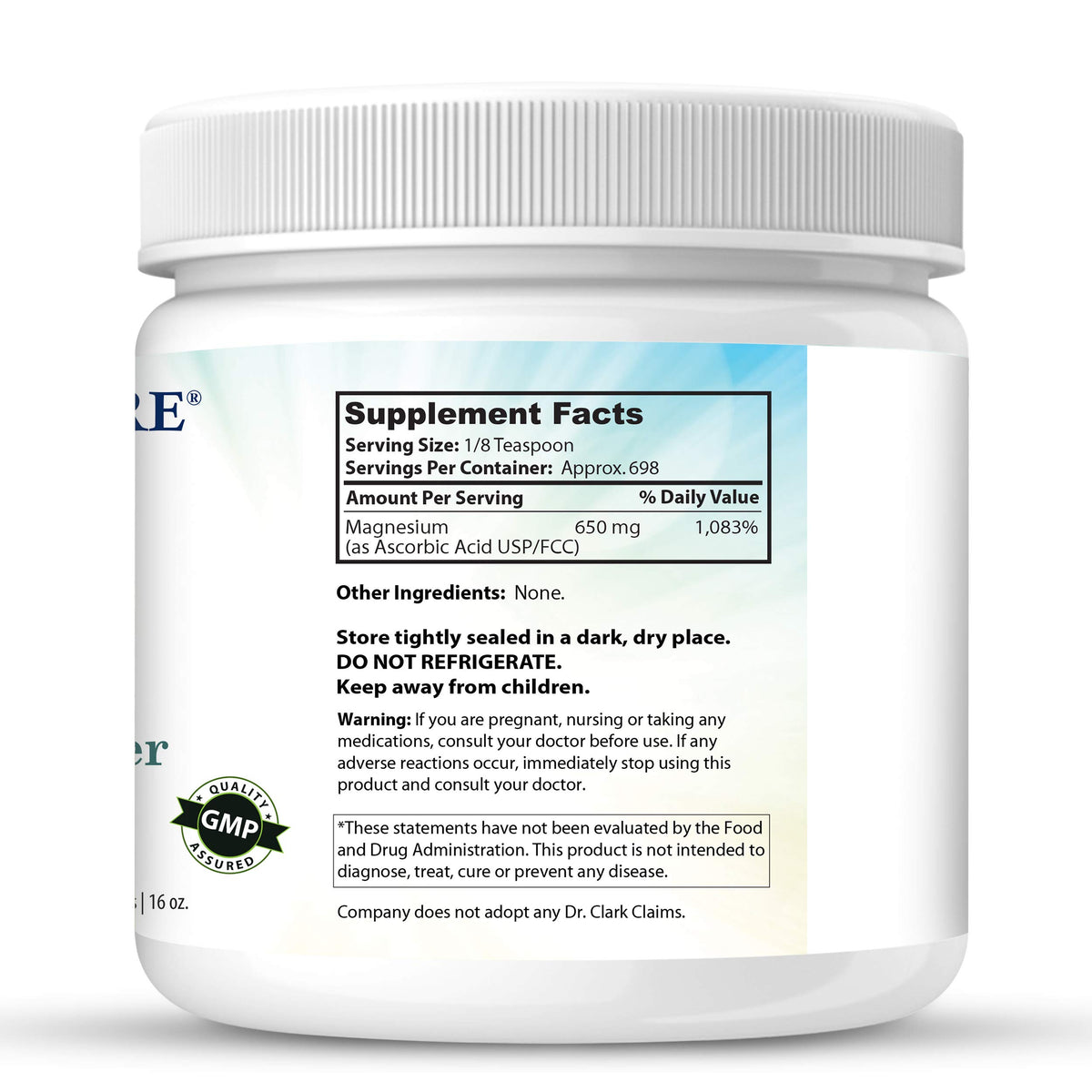 Dr Clark Vitamin C Powder Ascorbic Acid - 16 oz - image 2