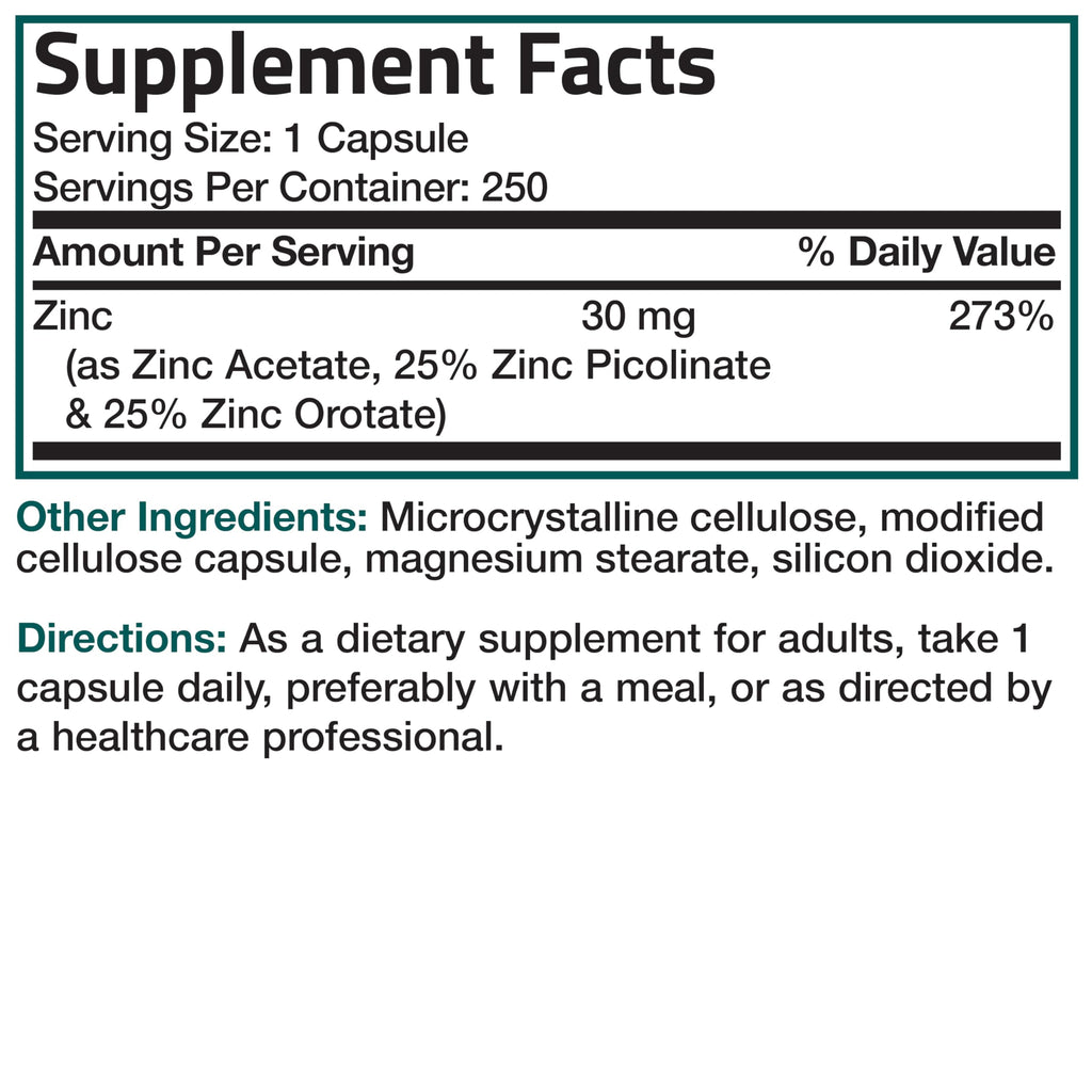 Bronson Triple Play Capsule Zinc Immune