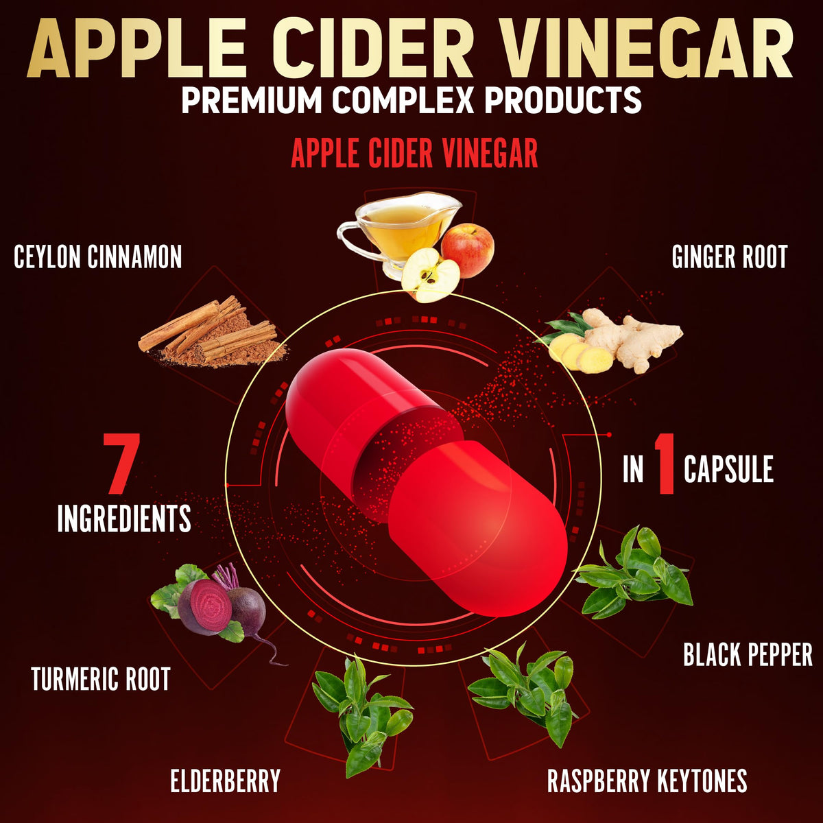 Zolotus Apple Cider Vinegar Capsules with Cinnamon & Turmeric - 90 Capsules - image 4