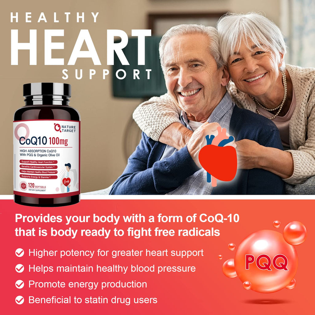 NATURE TARGET CoQ10 100mg with PQQ Softgels - 120 Servings - image 3