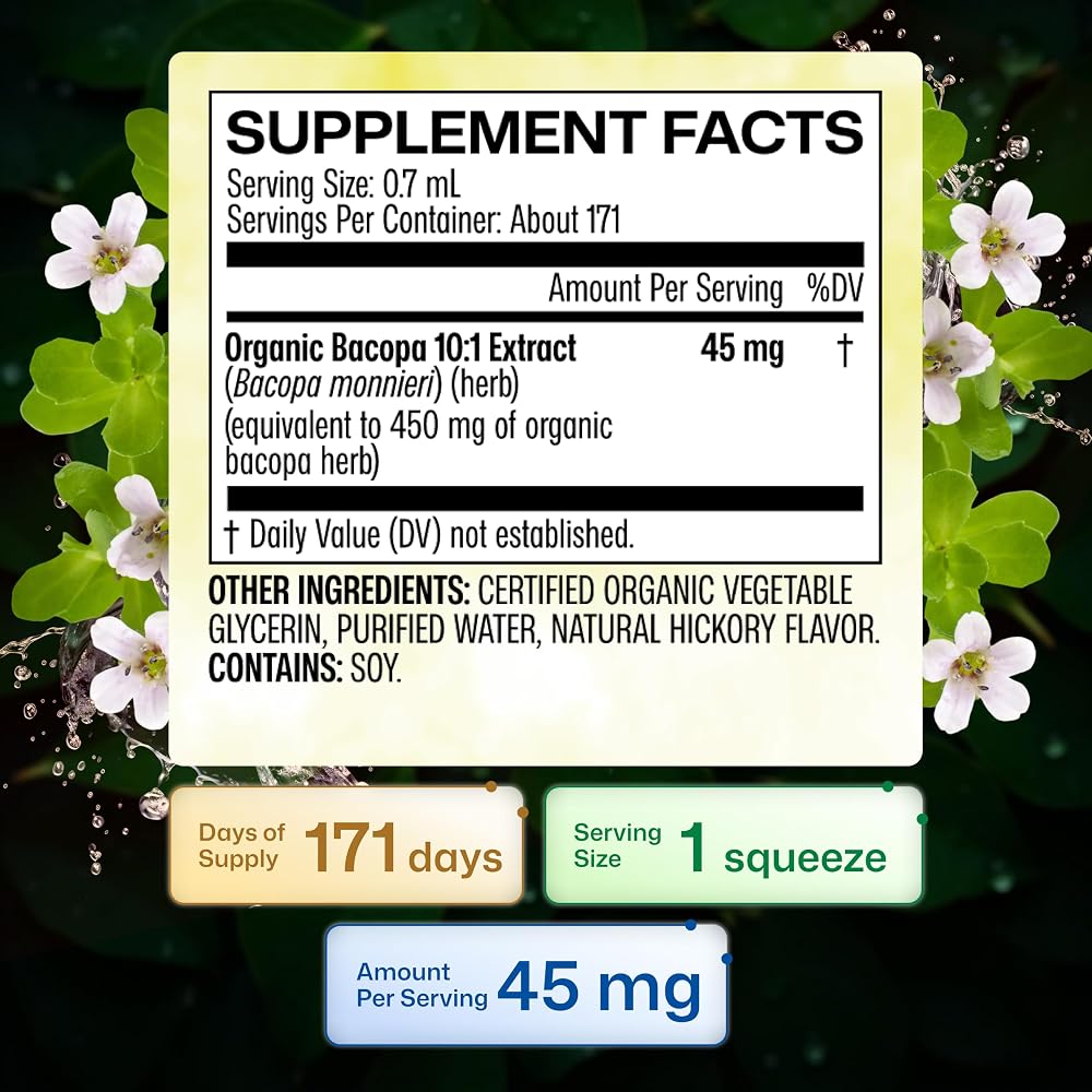 BIO KRAUTER Bacopa Monnieri for Brain Support - 4 Fl Oz - image 5