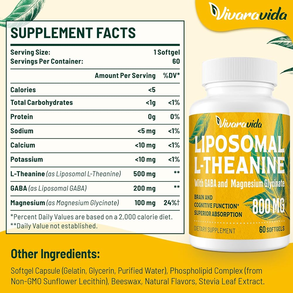 Vivaravida L-Theanine 800mg Supplement