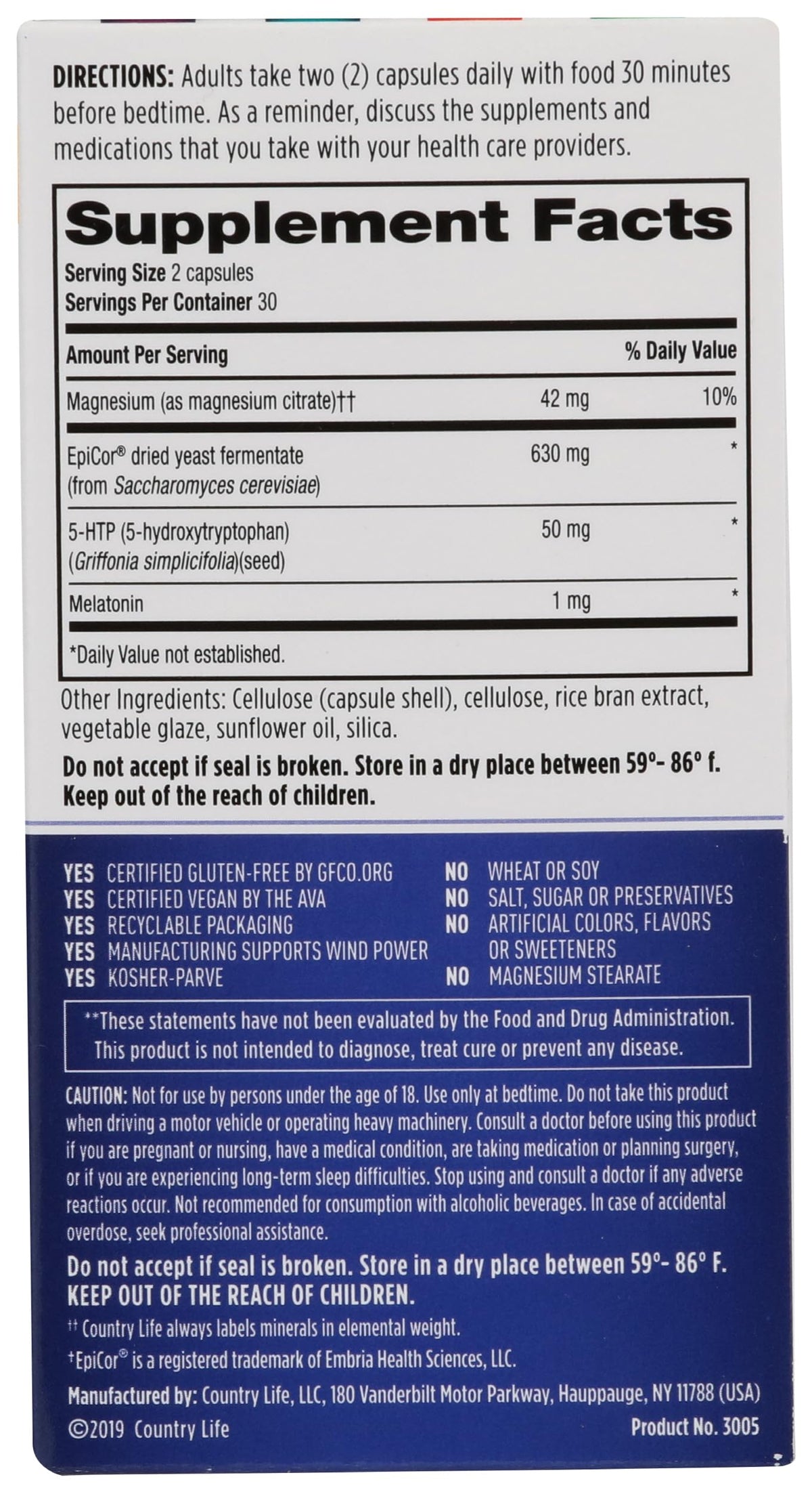 Country Life Sleep Gut Connection - 60 Capsules - image 7
