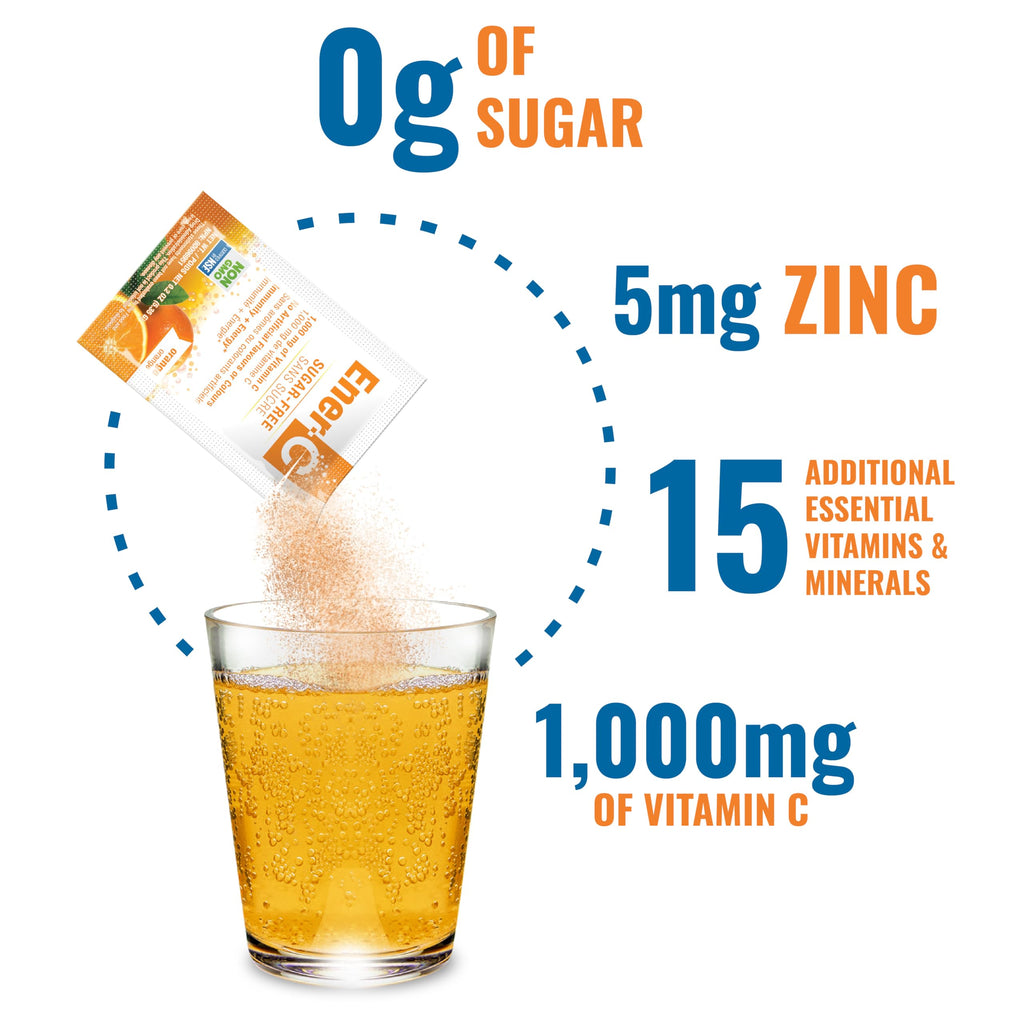 Ener-C Sugar Free Energy Orange Multivitamin Drink Mix Vitamin C