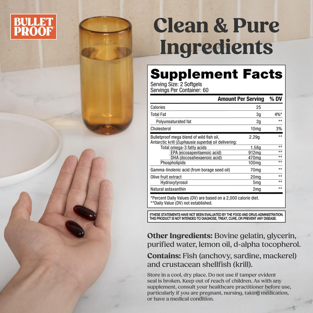 Bulletproof Omega Krill Complex Softgels - 120 Softgels - image 2