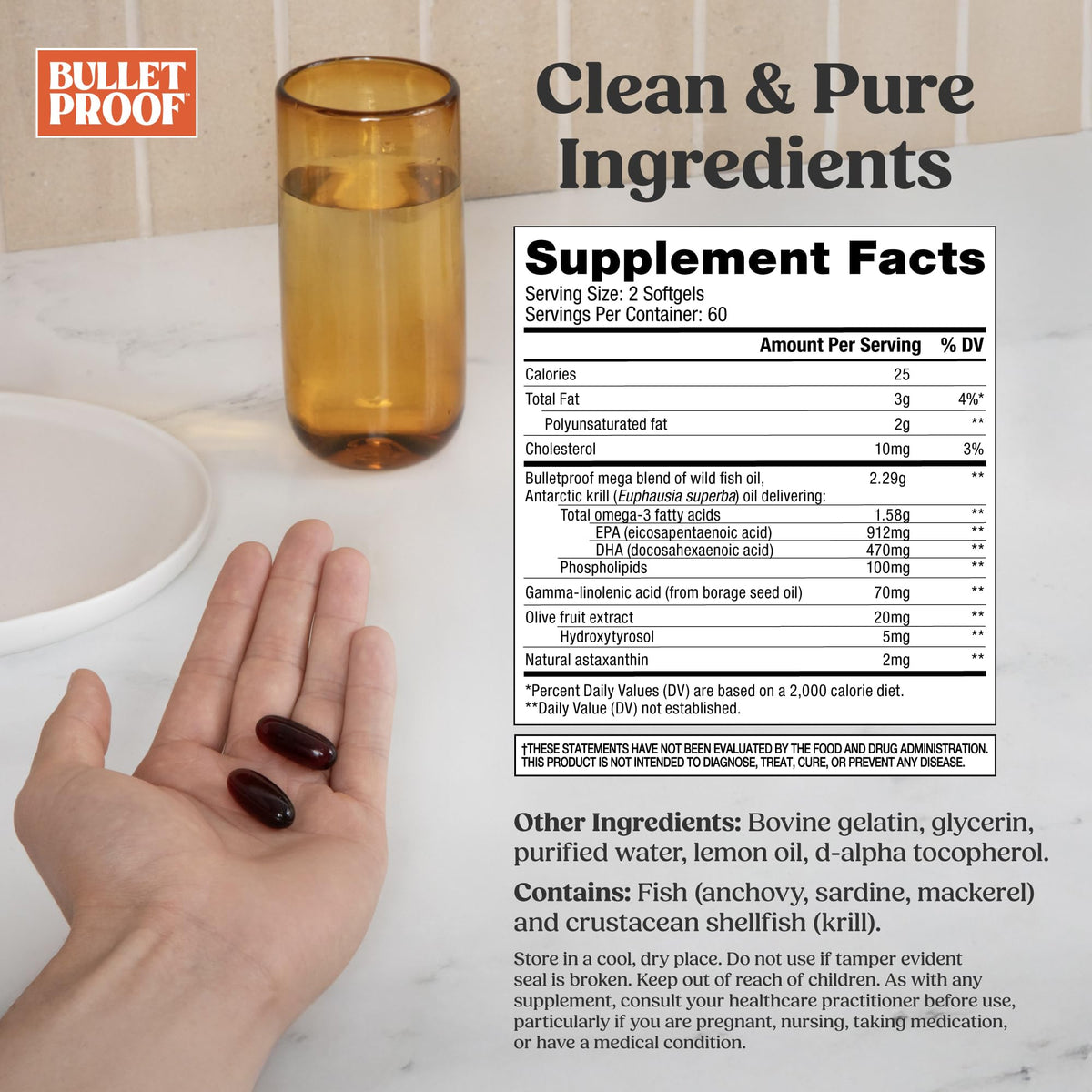 Bulletproof Omega Krill Complex Softgels - 120 Softgels - image 2
