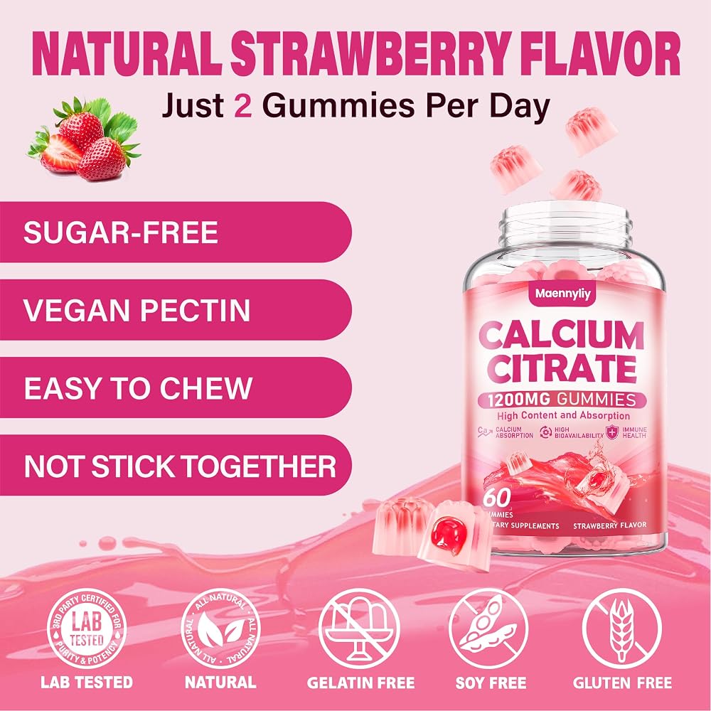 Maennyliy Calcium Citrate Gummies 1200 mg for Adults: Ultimate