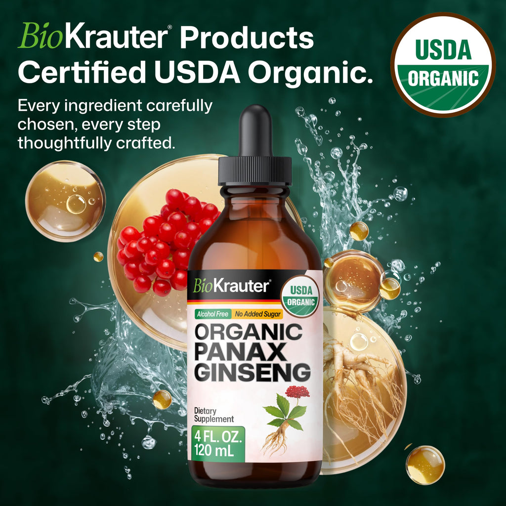 BIO KRAUTER Panax Ginseng Liquid Extract for Immune Support - 4 Fl Oz - image 3