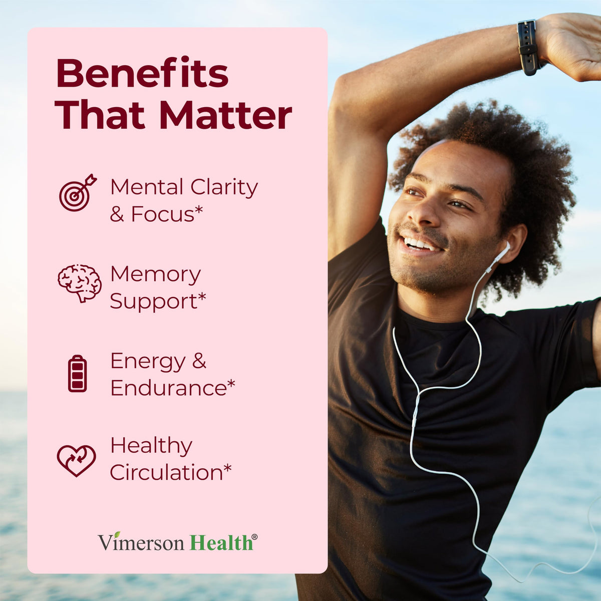 Vimerson Health Asian Ginseng & Ginkgo Biloba Brain Support - 60 Capsules - image 2