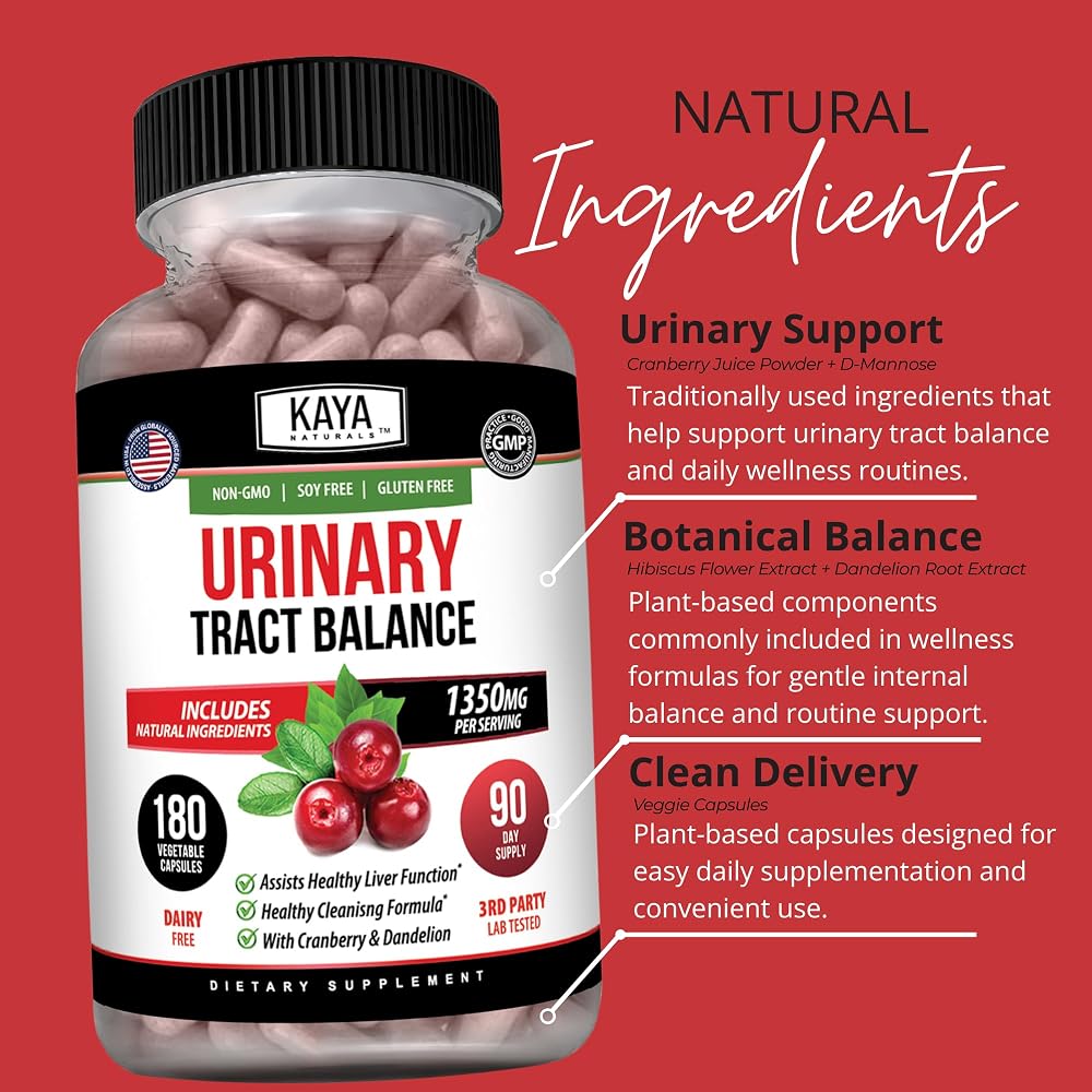 Kaya Naturals D-Mannose Capsules with Cranberry - 180 Vegetarian Capsules - image 5