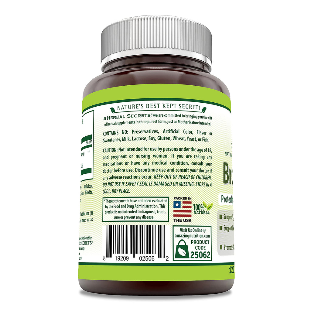 Herbal Secrets Bromelain Supplement 500 Mg Tablets Supplement