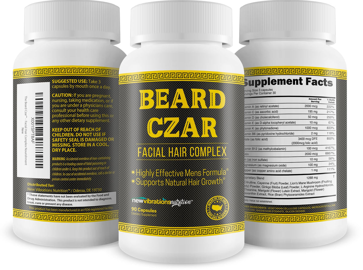 The Beard Czar Facial Hair Complex Beard Growth - 60 Capsules - image 4