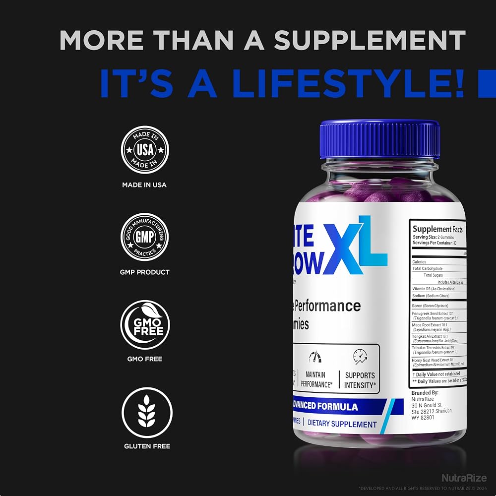 NutraRize Elite Grow XL Gummies for Men - 180 Gummies - image 7