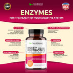 Healblend Digest + Postbiotics Multi-Enzyme Supplement - 60 Vegetarian Capsules - image 5