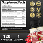 BMVINVOL Berberine Supplement with Ceylon Cinnamon & Turmeric - 120 Capsules - image 2