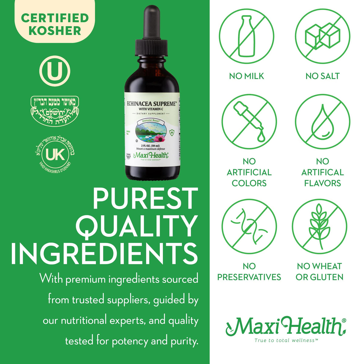 Maxi Health Echinacea Supplement Liquid with Vitamin C - 2 fl oz - image 5