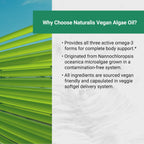 Naturalis Vegan Omega 3 Full Spectrum DHA, EPA & DPA from Algae Oil