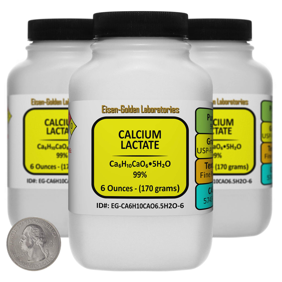 Eisen-Golden Laboratories Calcium Lactate [C6H10CaO6.5H2O] 99%