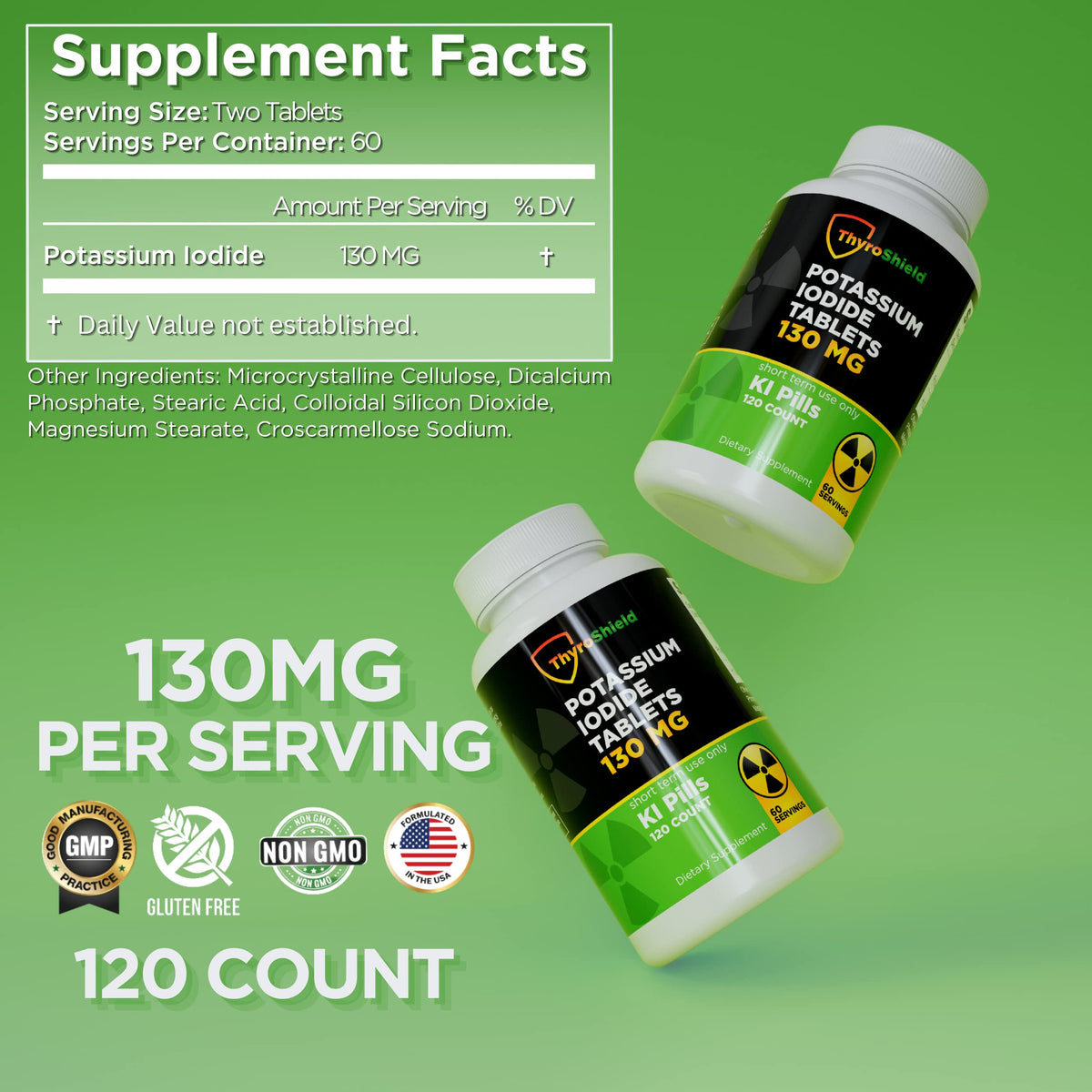 ThyroShield Potassium Iodide Tablets 130 mg