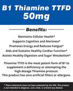 The One Pill Integrative Healing Vitamin B1 Thiamine TTFD 50mg - 250 Capsules - image 4